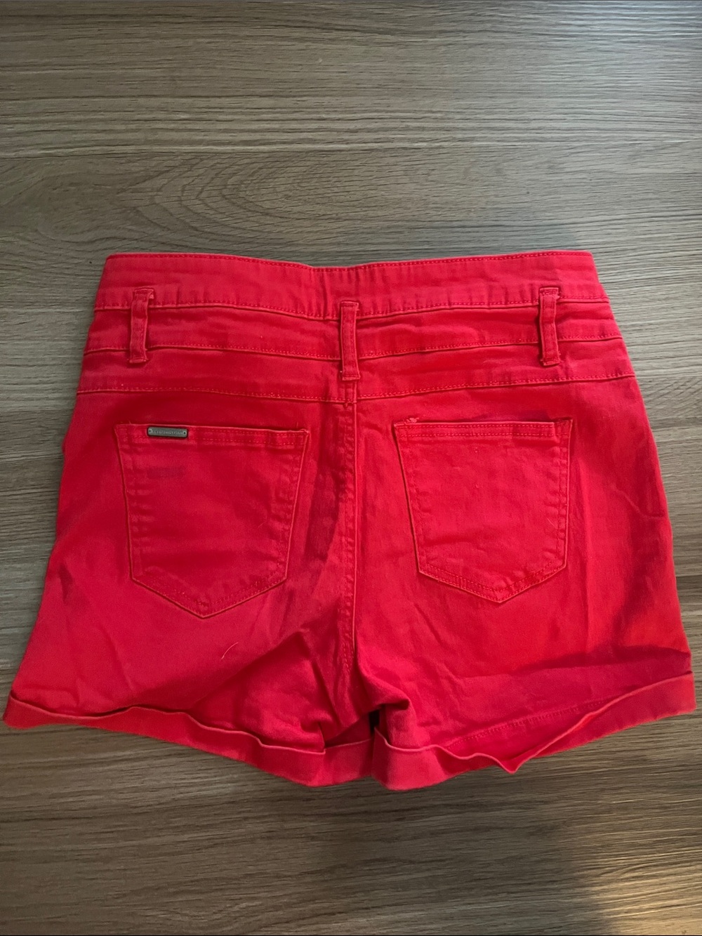 Celebrity Pink Bright Red High-Waist Button-Front Shorts - Picture 2 of 2